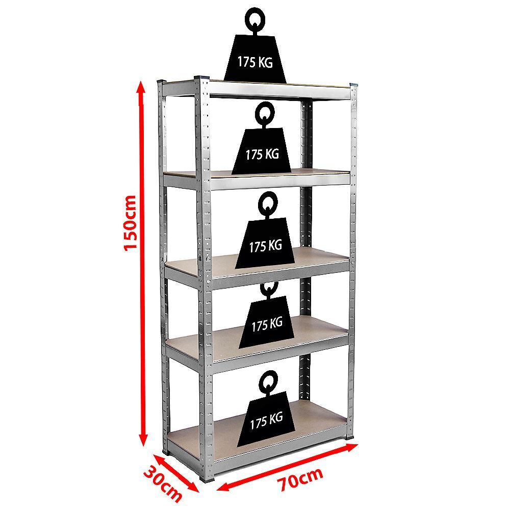 Heavy Duty 5-Tier Boltless Steel Garage Shelving Unit - Ultimate Storage Solution
