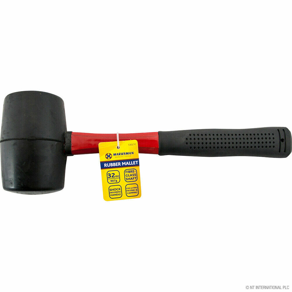 32OZ RUBBER MALLET- GRIP HANDLE FIBRE SHAFT - FOR RACKING ASSEMBLY