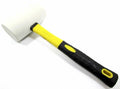 32Oz Heavy-Duty White Rubber Mallet with Mark-Free Handle for Racking Assembly