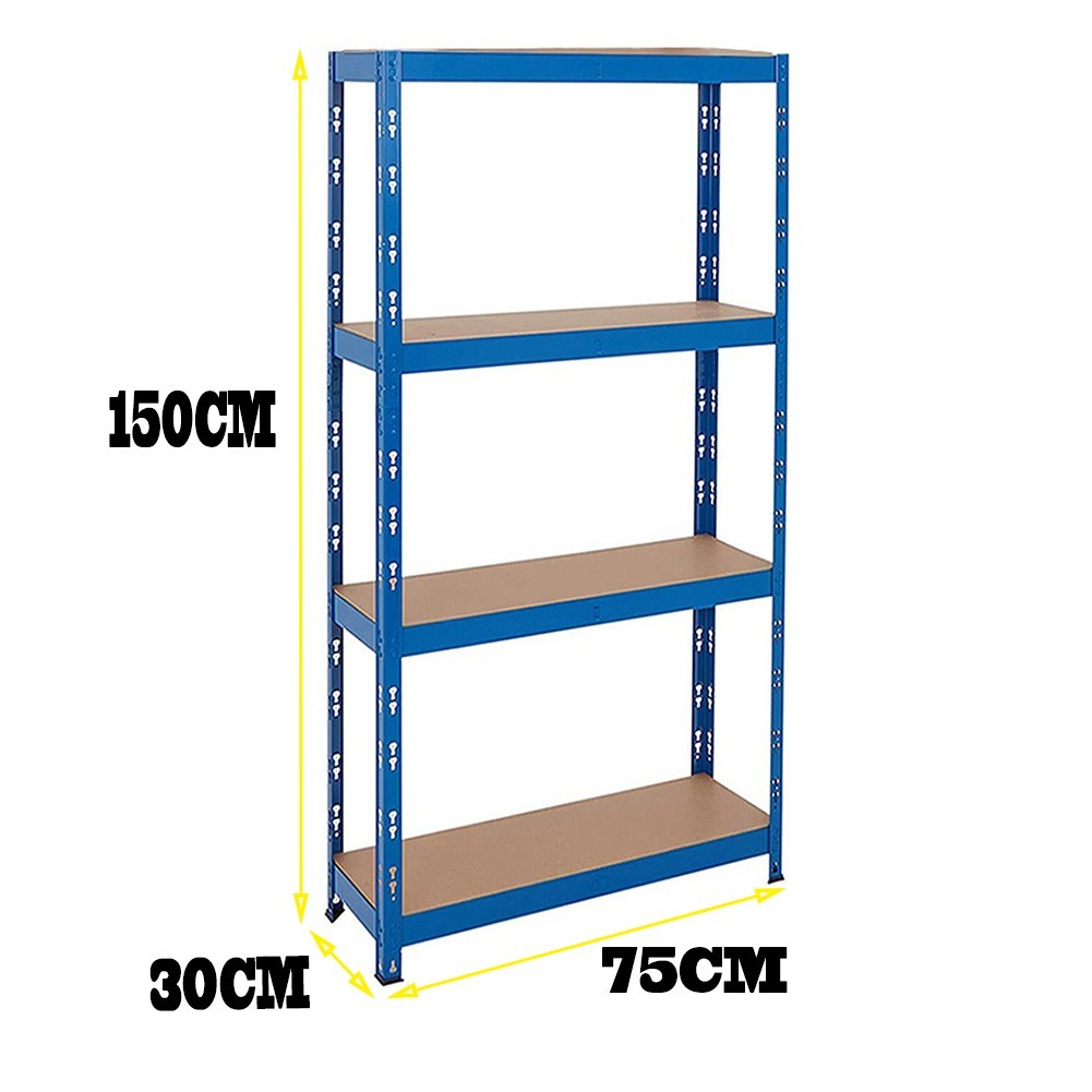 150 KG Per Shelf - Garage/Office 4/5 Tier Boltless Steel Garage Racking/Shelving - Various Sizes - UK Stock