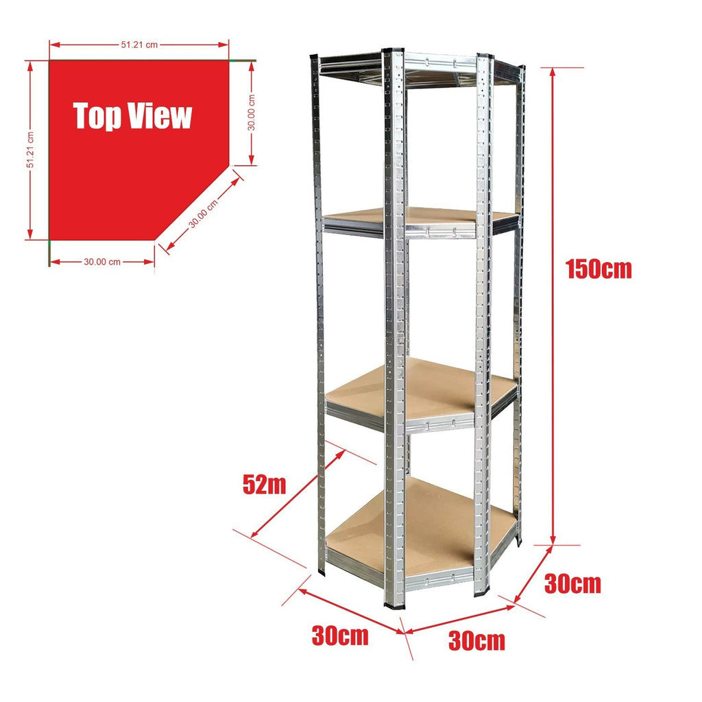 150 KG Per Shelf - Garage/Office 4/5 Tier Boltless Steel Garage Racking/Shelving - Various Sizes - UK Stock