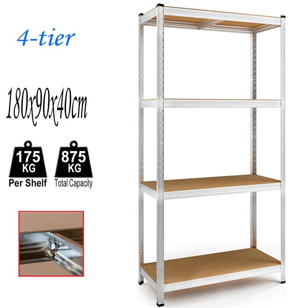 150 KG Per Shelf - Garage/Office 4/5 Tier Boltless Steel Garage Racking/Shelving - Various Sizes - UK Stock