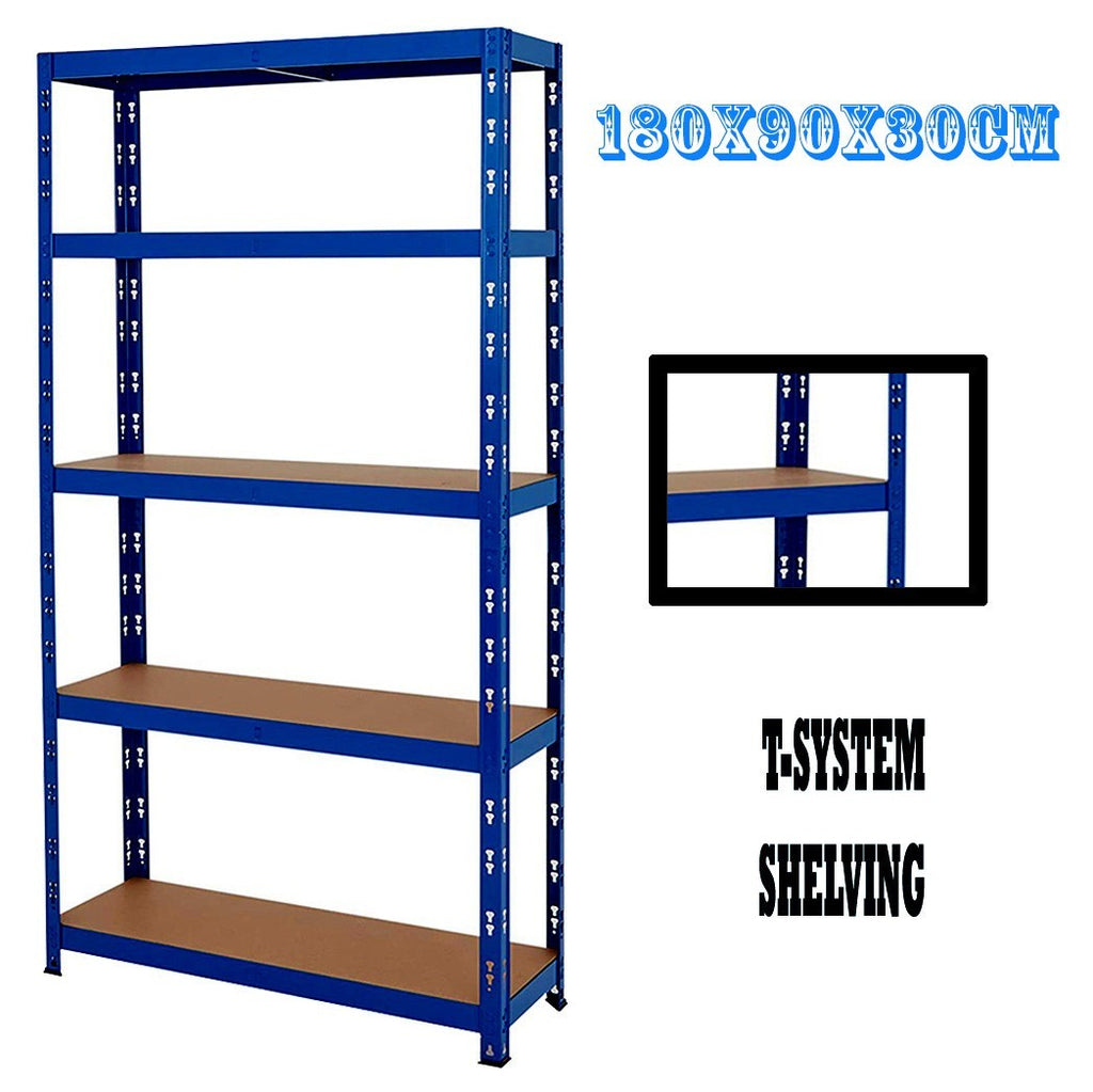 150 KG Per Shelf - Garage/Office 4/5 Tier Boltless Steel Garage Racking/Shelving - Various Sizes - UK Stock