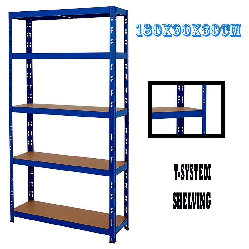 150 KG Per Shelf - Garage/Office 4/5 Tier Boltless Steel Garage Racking/Shelving - Various Sizes - UK Stock