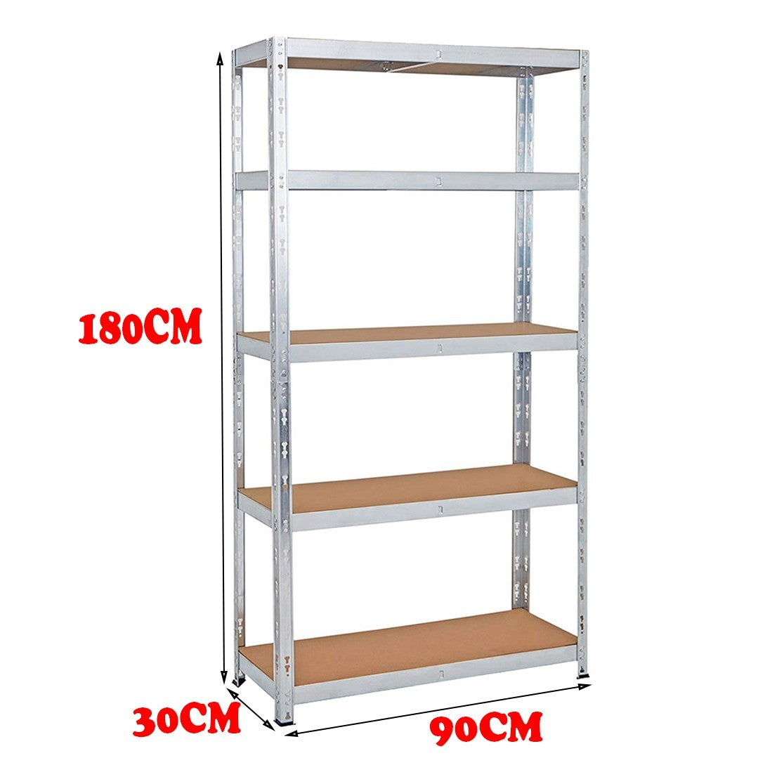 150 KG Per Shelf - Garage/Office 4/5 Tier Boltless Steel Garage Racking/Shelving - Various Sizes - UK Stock
