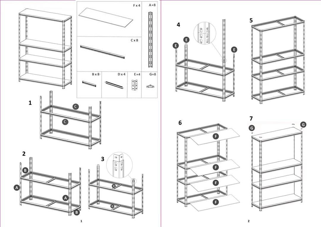150 KG Per Shelf - Garage/Office 4/5 Tier Boltless Steel Garage Racking/Shelving - Various Sizes - UK Stock