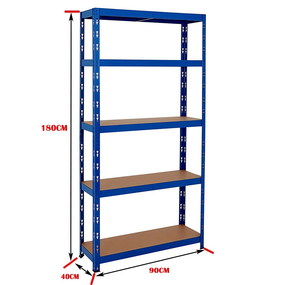 150 KG Per Shelf - Garage/Office 4/5 Tier Boltless Steel Garage Racking/Shelving - Various Sizes - UK Stock