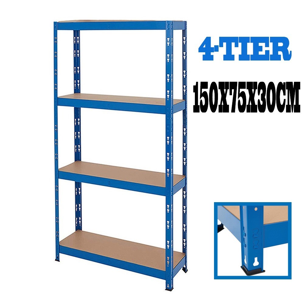 150 KG Per Shelf - Garage/Office 4/5 Tier Boltless Steel Garage Racking/Shelving - Various Sizes - UK Stock